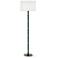 Kane 64.5"H Jungle And Polished Nickel Floor Lamp w/ Ascot White Shade