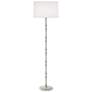 1_Kane 64.5"H Matte Celadon Polished Nickel Floor Lamp w/ Ascot White Shade