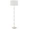 Kane 64.5"H Matte Daisy And Nickel Floor Lamp w/ Ascot White Shade