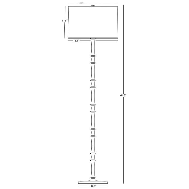 Image 2 Kane 64.5"H Matte Smokey Polished Nickel Floor Lamp w/ Ascot White Shade more views