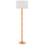 Kane 64.5"H Pumpkin And Nickel Floor Lamp w/ Ascot White Shade