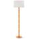 Kane 64.5"H Pumpkin And Nickel Floor Lamp w/ Ascot White Shade