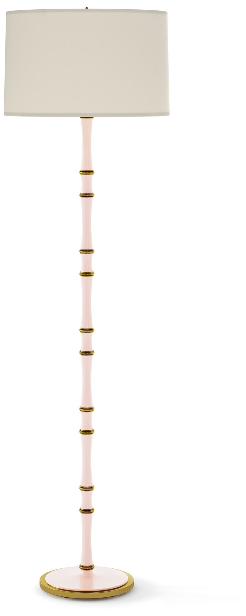 Kane 64.5"H Rose Water Modern Brass Floor Lamp w/ Fondine Made to Order