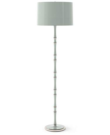 Kane 64.5" High Celadon Polished Nickel Finish Floor Lamp w/ Celadon Shade