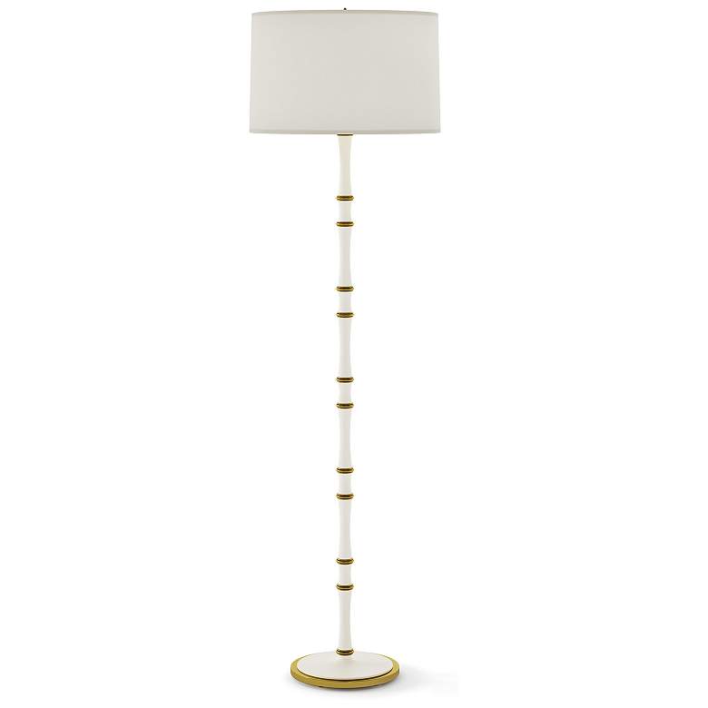 Image 1 Kane 64.5" High Daisy And Modern Brass Floor Lamp