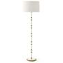 1_Kane 64.5" High Daisy Modern Brass Finish Floor Lamp with Celadon Shade