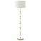 Kane 64.5" High Daisy Modern Brass Finish Floor Lamp with Celadon Shade