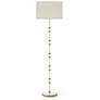 1_Kane 64.5" High Daisy Modern Brass Finish Floor Lamp with Fondine Shade