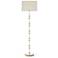 Kane 64.5" High Daisy Modern Brass Finish Floor Lamp with Fondine Shade