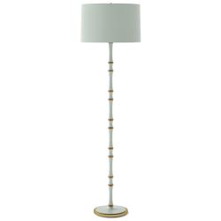 Kane 64.5" High Matte Celadon Modern Brass Floor Lamp w/ Celadon Shade