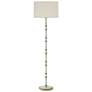 1_Kane 64.5" High Matte Celadon Modern Brass Floor Lamp w/ Fondine Shade