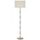 Kane 64.5" High Matte Celadon Modern Brass Floor Lamp w/ Fondine Shade