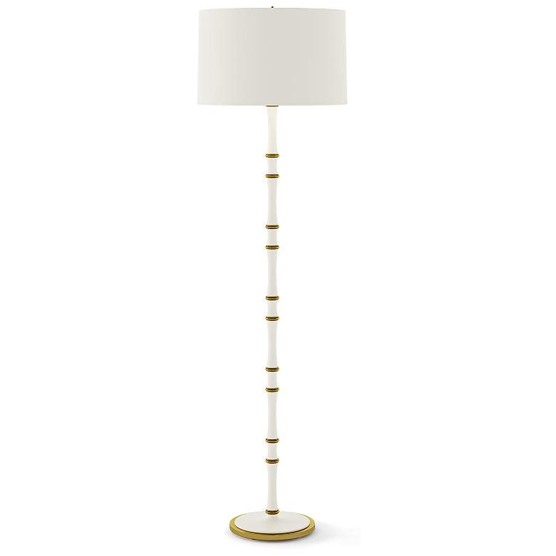Image 1 Kane 64.5" High Matte Daisy And Modern Brass Floor Lamp