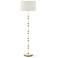 Kane 64.5" High Matte Daisy And Modern Brass Floor Lamp