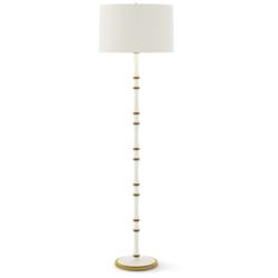 Kane 64.5" High Matte Daisy And Modern Brass Floor Lamp