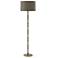 Kane 64.5" High Matte Smokey Modern Brass Floor Lamp w/ Celadon Shade