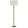 Kane 64.5" High Matte Smokey Modern Brass Floor Lamp w/ Fondine Shade