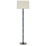 1_Kane 64.5" High Midnight Blue Modern Brass Floor Lamp w/ Fondine Shade