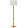 Kane 64.5" High Pumpkin And Modern Brass Floor Lamp With Fondine Shade