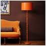 2_Kane 64.5" High Pumpkin And Modern Brass Floor Lamp With Fondine Shade more views