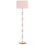 1_Kane 64.5" High Rose Water Modern Brass Finish Floor Lamp w/ Celadon Shade