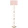 Kane 64.5" High Rose Water Modern Brass Finish Floor Lamp w/ Celadon Shade