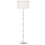 1_Kane 64.5" High Rose Water Polished Nickel Floor Lamp w/ Ascot White Shade