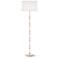Kane 64.5" High Rose Water Polished Nickel Floor Lamp w/ Ascot White Shade