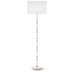 Kane 64.5" High Rose Water Polished Nickel Floor Lamp w/ Ascot White Shade