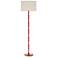 Kane 64.5" High Ruby Red Modern Brass Finish Floor Lamp with Fondine Shade