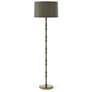 1_Kane 64.5" High Smokey Taupe Modern Brass Floor Lamp w/ Celadon Shade