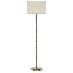 Kane 64.5" High Smokey Taupe Modern Brass Floor Lamp w/ Fondine Shade