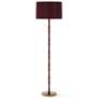 1_Kane 64.5" High Sugar Plum Modern Brass Finish Floor Lamp w/ Celadon Shade