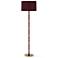 Kane 64.5" High Sugar Plum Modern Brass Finish Floor Lamp w/ Celadon Shade