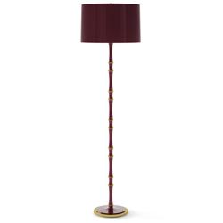Kane 64.5" High Sugar Plum Modern Brass Finish Floor Lamp w/ Celadon Shade