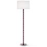 1_Kane 64.5" High Sugar Plum Polished Nickel Floor Lamp w/ Ascot White Shade