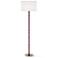 Kane 64.5" High Sugar Plum Polished Nickel Floor Lamp w/ Ascot White Shade