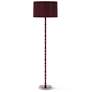 1_Kane 64.5" High Sugar Plum Polished Nickel Floor Lamp w/ Celadon Shade