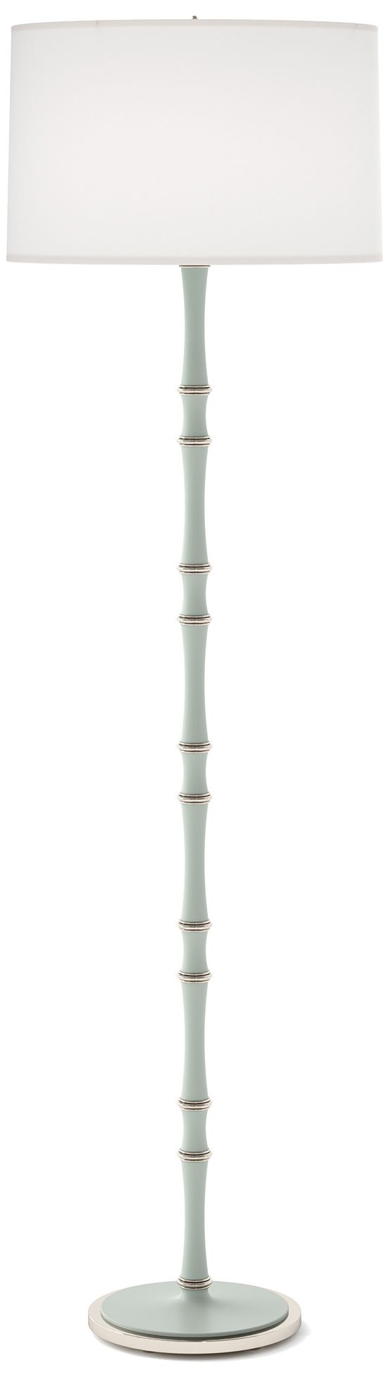 Kane 64.5" Matte Celadon Nickel Floor Lamp w/Ascot Whitee Made to Orde