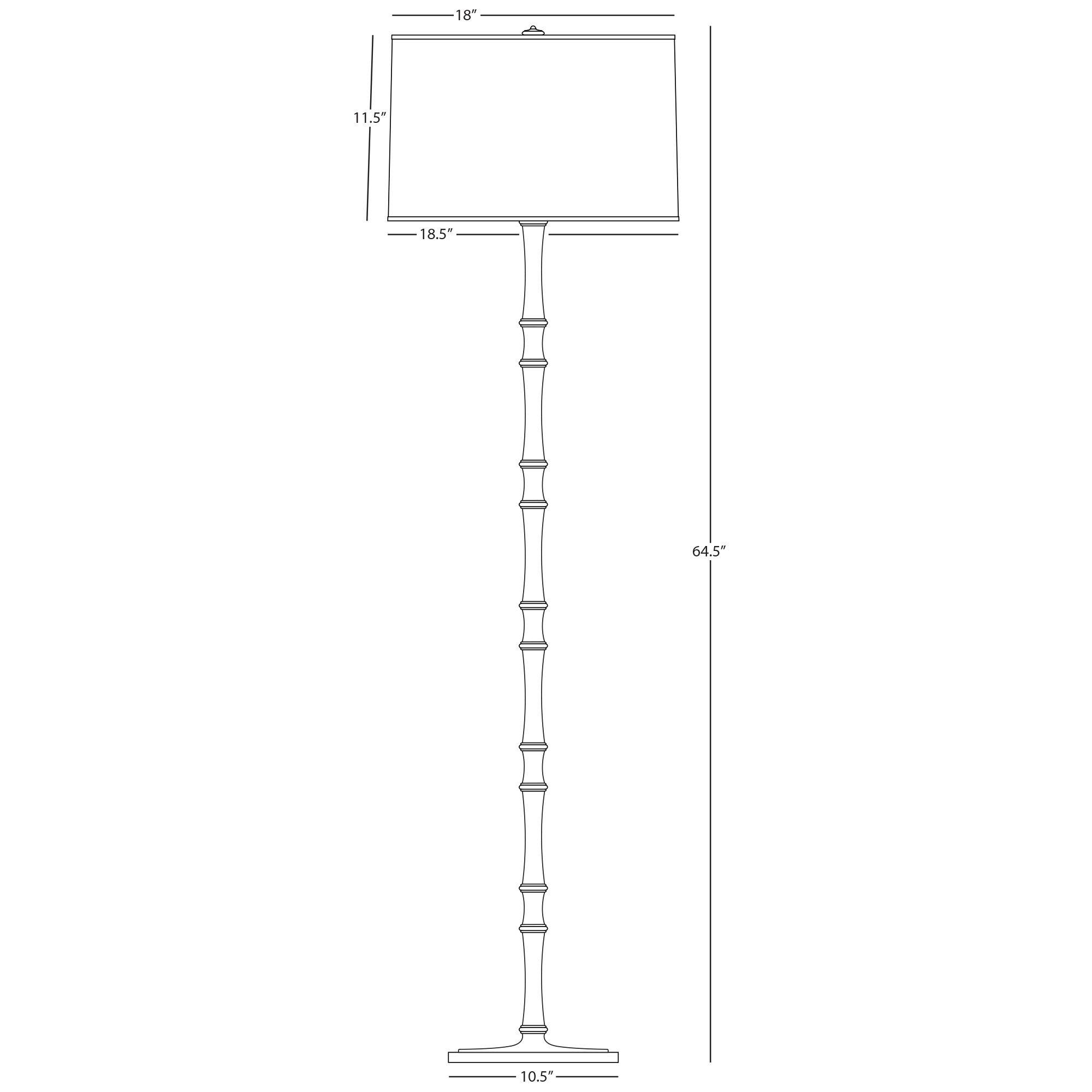 Image 2 Kane 64.5" Midnight Blue Modern Brass Floor Lamp w/Fondine Made to Ord more views