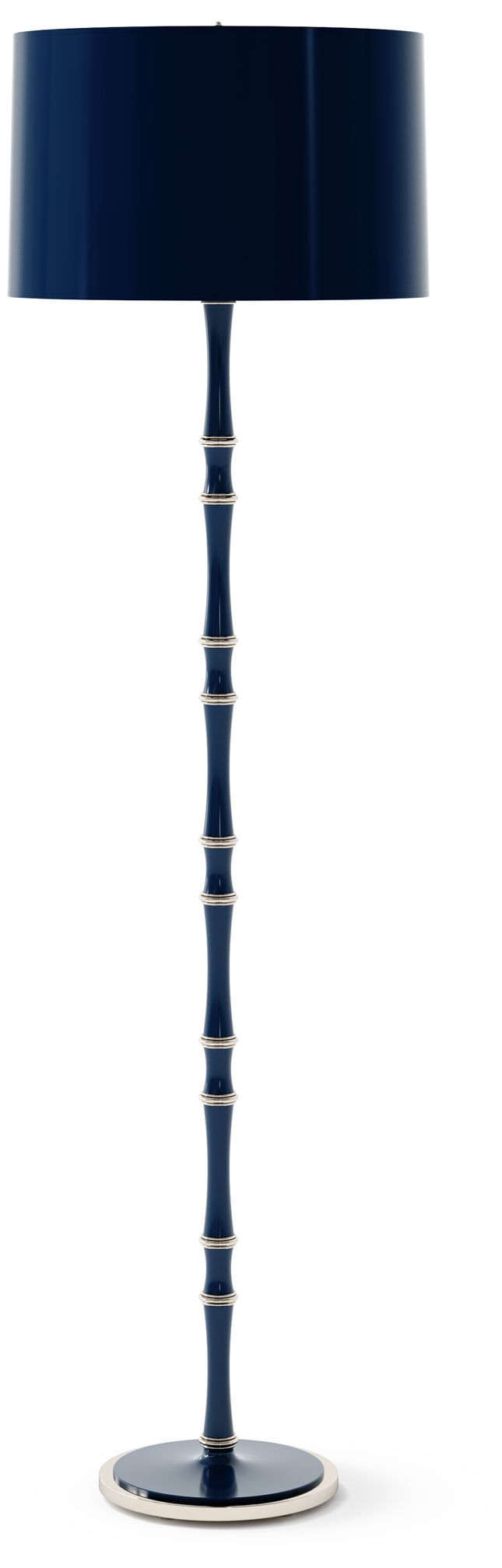 Kane 64.5" Midnight Blue Nickel Floor Lamp w/Celadon Made to Order