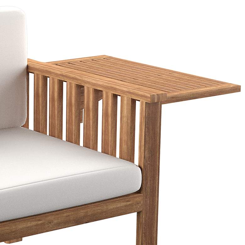 Image 4 Kanmill Natural Outdoor Cushioned Lounge Chair more views