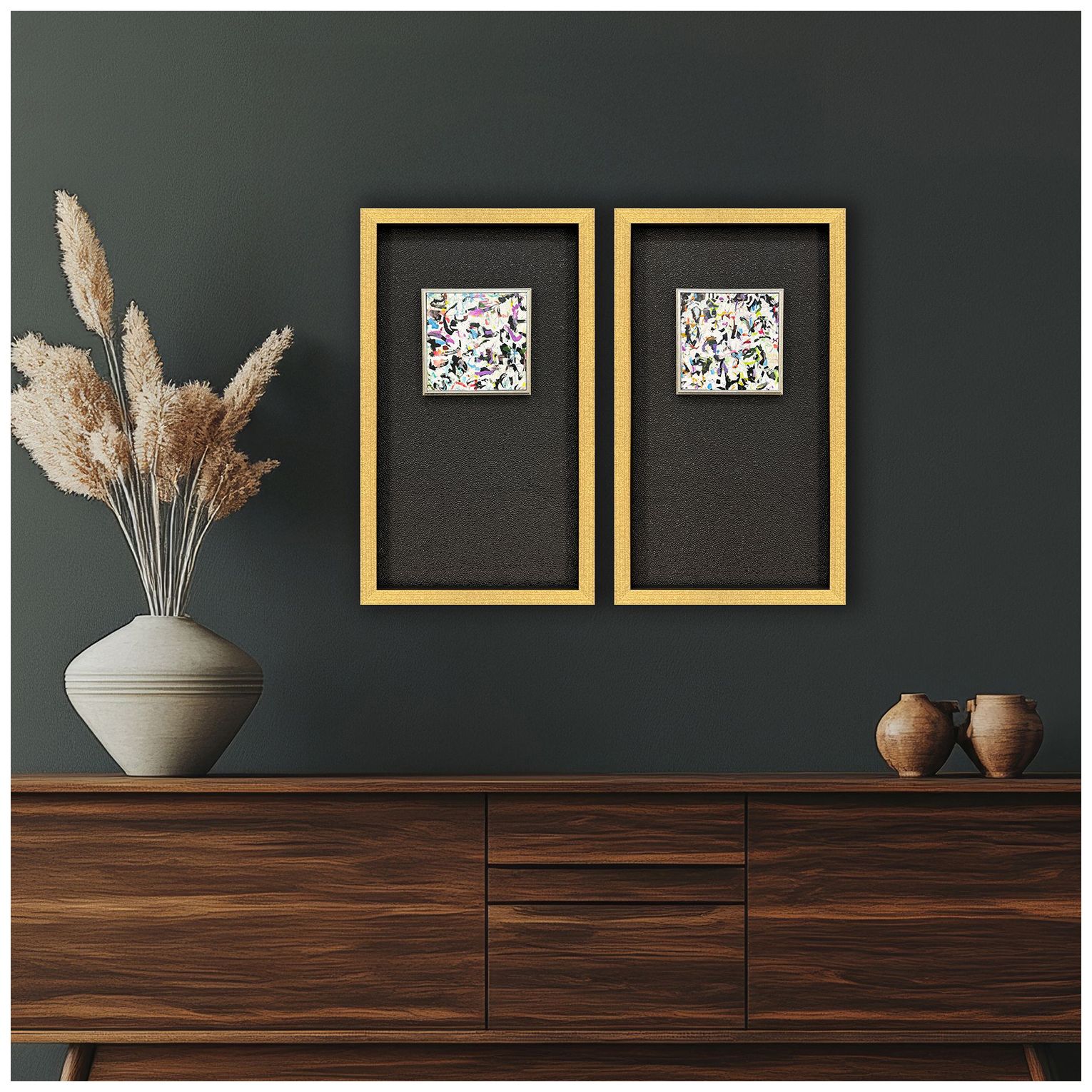 Image 5 Kano 14"W x 24"H Framed Art - Set of 2 more views