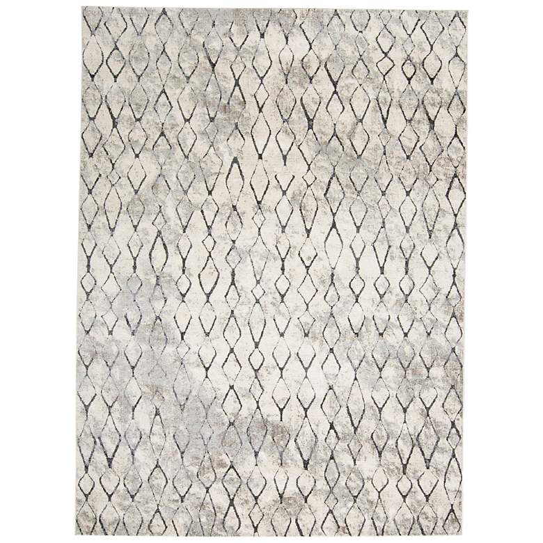 Image 2 Kano 3872F 5'3"x7'6" Ivory and Charcoal Trellis Area Rug