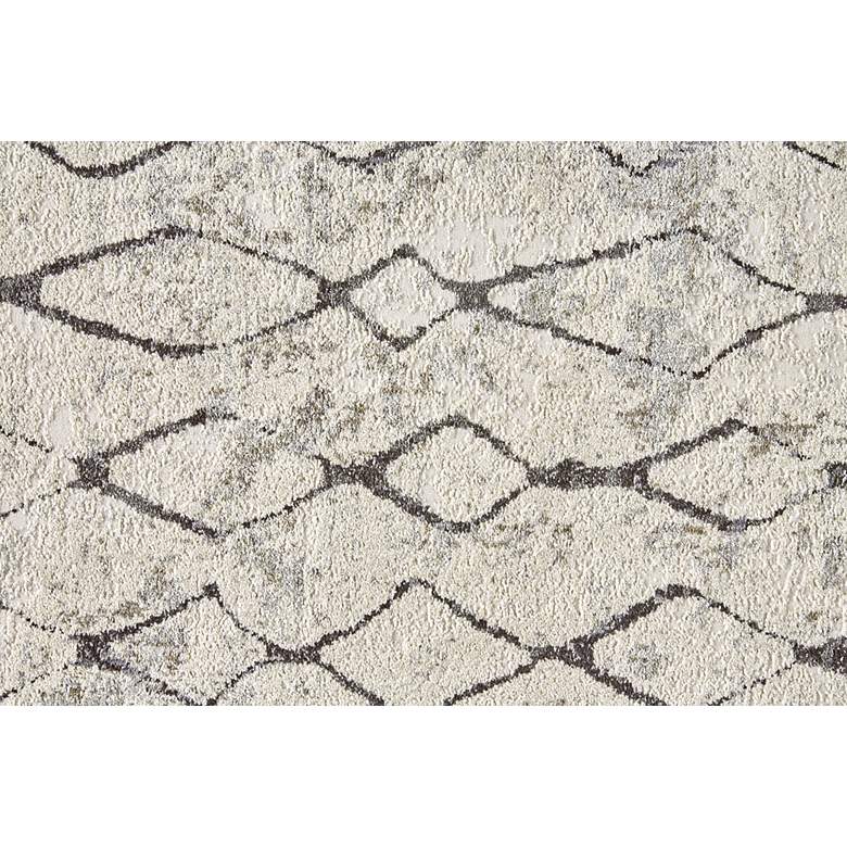 Image 5 Kano 3872F 5&#39;3 inchx7&#39;6 inch Ivory and Charcoal Trellis Area Rug more views