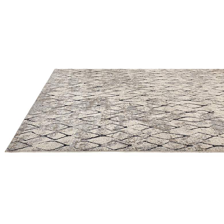 Image 6 Kano 3872F 5'3"x7'6" Ivory and Charcoal Trellis Area Rug more views