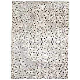 Image2 of Kano 3872F 6'7"x9'6" Ivory and Charcoal Trellis Area Rug
