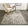 Thumbnail1 of Kano 3872F 6'7"x9'6" Ivory and Charcoal Trellis Area Rug