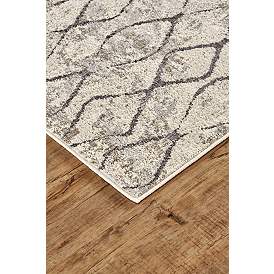 Image3 of Kano 3872F 6'7"x9'6" Ivory and Charcoal Trellis Area Rug more views