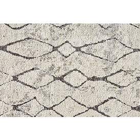 Image5 of Kano 3872F 6'7"x9'6" Ivory and Charcoal Trellis Area Rug more views